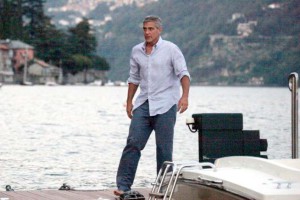 Clooney sul lago di Como